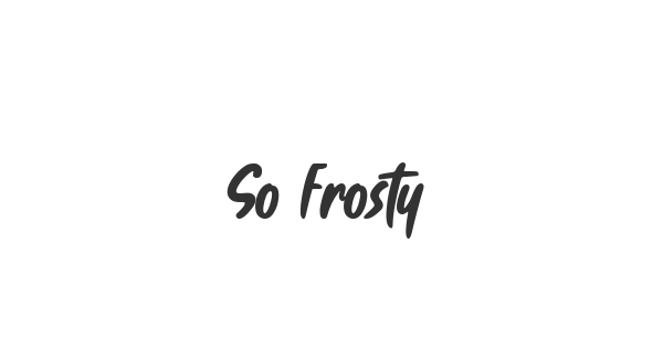 So Frosty font thumbnail